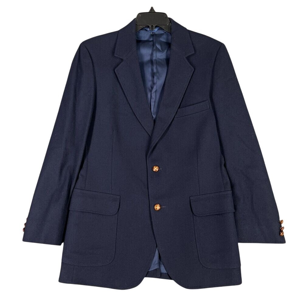Pendleton‎ Blazer Sportcoat Mens 42 Blue Long Wool Vintage 80s USA Formal